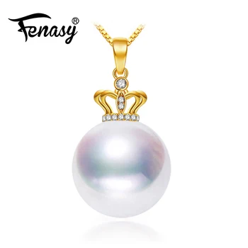 FENASY 18K Yellow Gold Crown Pendant Pearl Jewelry Necklaces & Pendants For Women Pearl Pendant Send 925 Silver Necklace
FENASY 18K Yellow Gold Crown Pendant Pearl Jewelry Necklaces & Pendants For Women Pearl Pendant Send 925 Silver Necklace