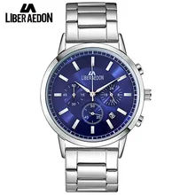 Liber Aedon 3 Colors Mens Watch Stainless Steel Top Brand Luxury Multifunction Men Watch Bussiness Sport