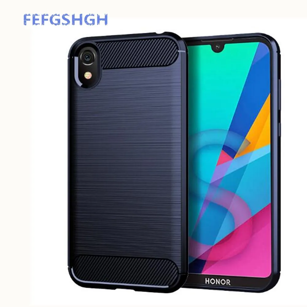 Carbon Fiber Cover For Huawei Honor 8S KSE-LX9 Case Rubber Silicone Phone Cases For Huawei Y5 2019 5.71" Back Case cute phone cases huawei Cases For Huawei