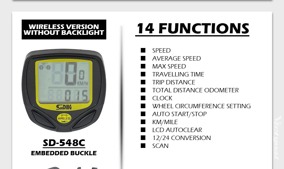 Для велосипеда victgoal проводной беспроводной компьютер мини Водонепроницаемый Многофункциональный велосипедный одометр велосипедный Спидометр MTB велосипед скорость напоминание