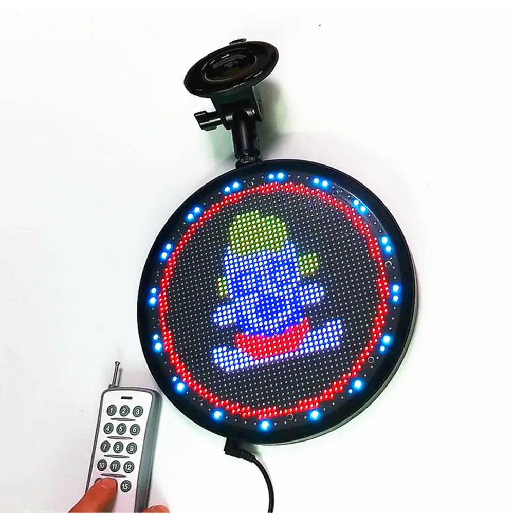 12 В DIY RGB RF анимация светодиодный знак wi-fiпрограммируемый светодиодный дисплей Панель персонализированные светящиеся диодные огни логотип для автомобильные окна