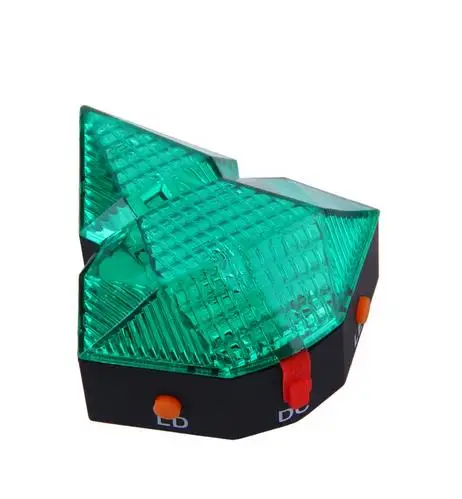 Велосипед задний перезаряжаемый 8 светодиодный лазерный светильник 3 режима алмазной формы новое поступление - Цвет: Зеленый