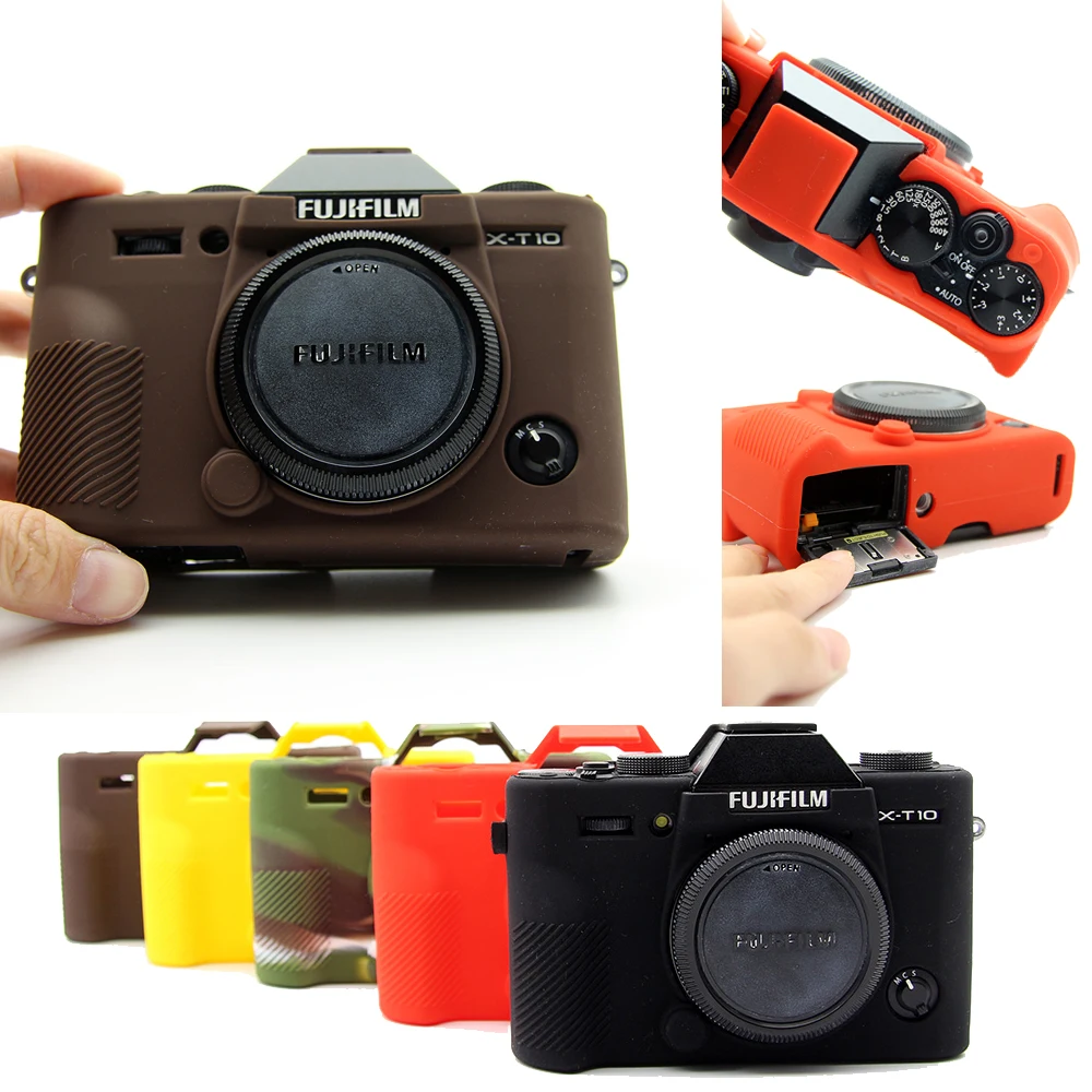 Красивый мягкий силиконовый чехол для FUJI Fujifilm XT10 резиновый защитный корпус