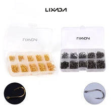 Это 500 шт./лот углерода Сталь рыболовные крючки 3#-12#10 Размеры Рыбы Крючки с отверстием рыболовные снасти коробка для Карп pesca