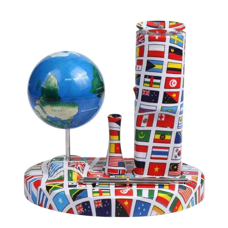 

1set Electronic Centripetal Spinning Terrestrial Globe Rotatable Kids Educational Toy Can Rotate On Palm Table Wire Won't Fall