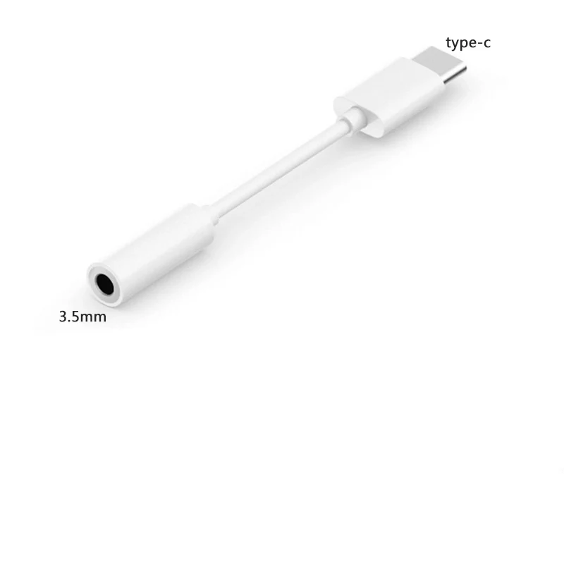 

For type-c to 3.5mm Jack Headphones Adapter Plug Play Audio Earphone lightning