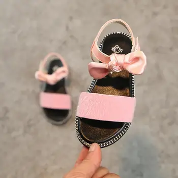 

Children Sandals Summer Girls Bow Sandals Baby Girls princess flower shoes kids Sandals girls Leopar slippers size 21-35