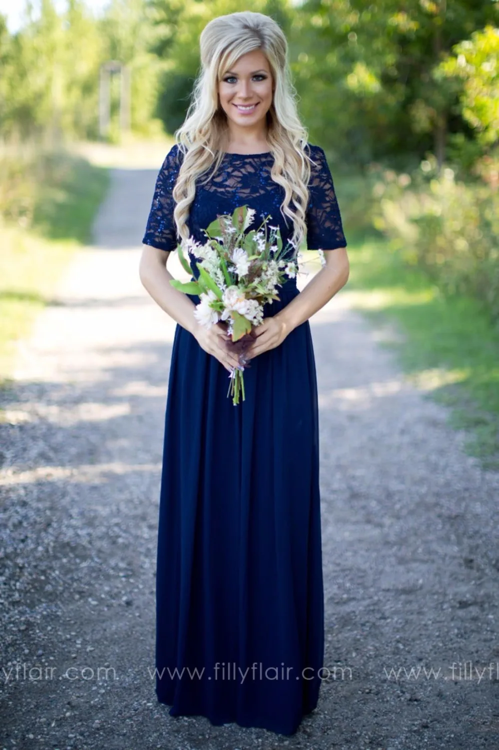 navy blue rustic bridesmaid dresses