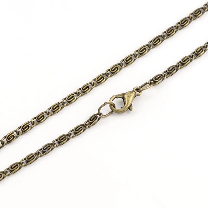 Цепочка из латуни и белого железа под старину 45 см 2 шт.|antique brass|lobster clasp with chainchain brass