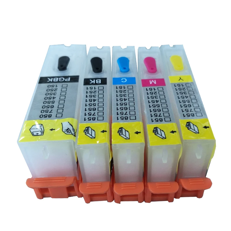 5x PGI 250 CLI 251 пустые перезаправляемые Cartrdige для Canon Pixma iP7220 iX6820 MG5420 MG5422 MG5520 MG5522 MG5620 MG6420