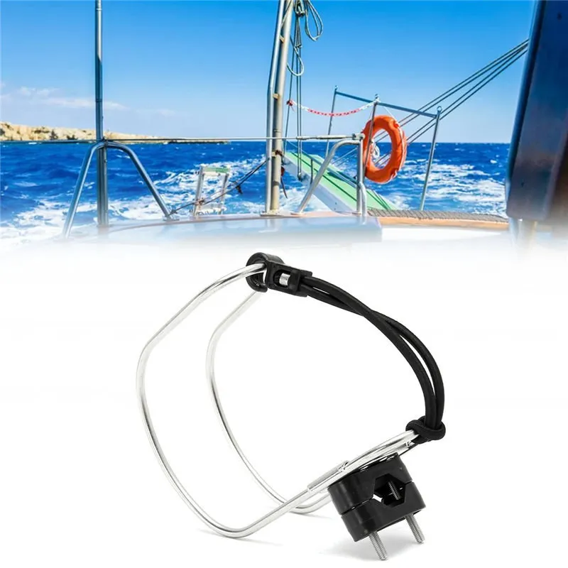 

Top Stainless Steel Boat Horseshoe Bracket Life Buoy Swimming Ring Holder With Plastic Mount For Rowing Boat Accessories Marine