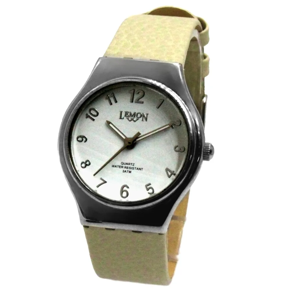 

Luxury Brand Unisex Analog Quartz Round Watch Japan Miyota Movement White Geninue Leather Band White Dial Water Resistant