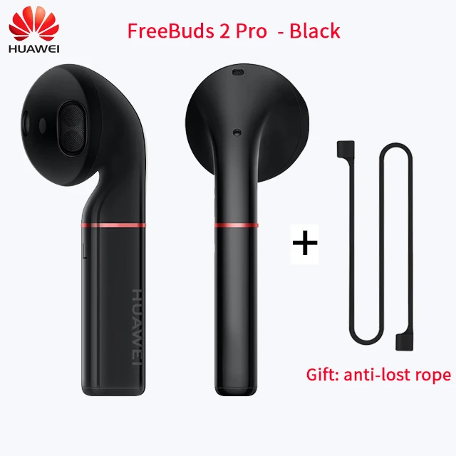 Бренд, новинка, huawei FreeBuds 2 FreeBuds 2 Pro Bluetooth 5,0, беспроводная гарнитура, шумоподавление, сенсорный, водонепроницаемый - Цвет: Freebuds2pro black