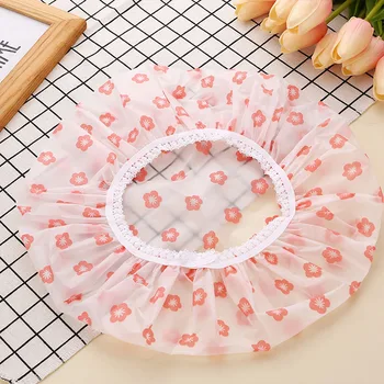 

Translucence Double Layer Bathroom Accessories Bathing Cap Elastic 1Pcs Shower Hat Random Color Waterproof