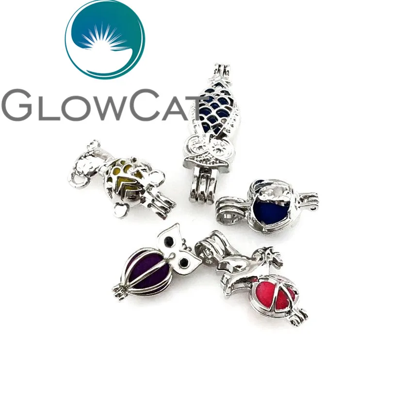 GLOWCAT K22133 серебряный медальон жемчужина клетка ювелирных изделий эфирное масло