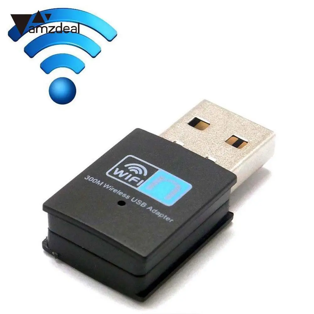 Amdeal 300 м USB 2,0 wifi приемник беспроводной USB адаптер CD драйвер Lan Сетевой ретранслятор черный Универсальный для Raspberry Pi