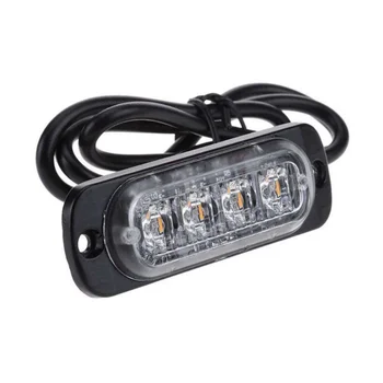 

12V - 24V 4 LED Strobe Warning Light Flashing Lightbar Truck Car Strobe Light Warning Light Car Styling