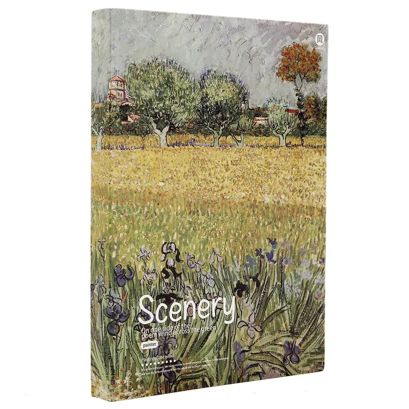 

Kicute Poetic Landscape Sketch Book Notebook Notepad Sketchbook for Paiting Drawing Diary Journal Gift Stationery Pattern Random