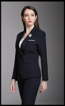 

Grace Black Women's Pants Suits Minimalist Suits Formal Work Suits Office Lady Suits Custom Made 2 Piece Jacket/Pants W38