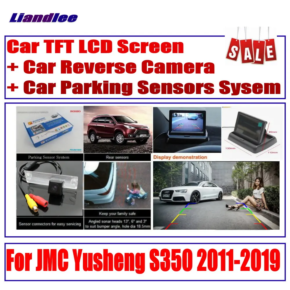 

Liandlee Car Digital Parking Sensors System For JMC Yusheng S350 2011-2019 HD Monitor Display / CCD Reverse Rear View Camera