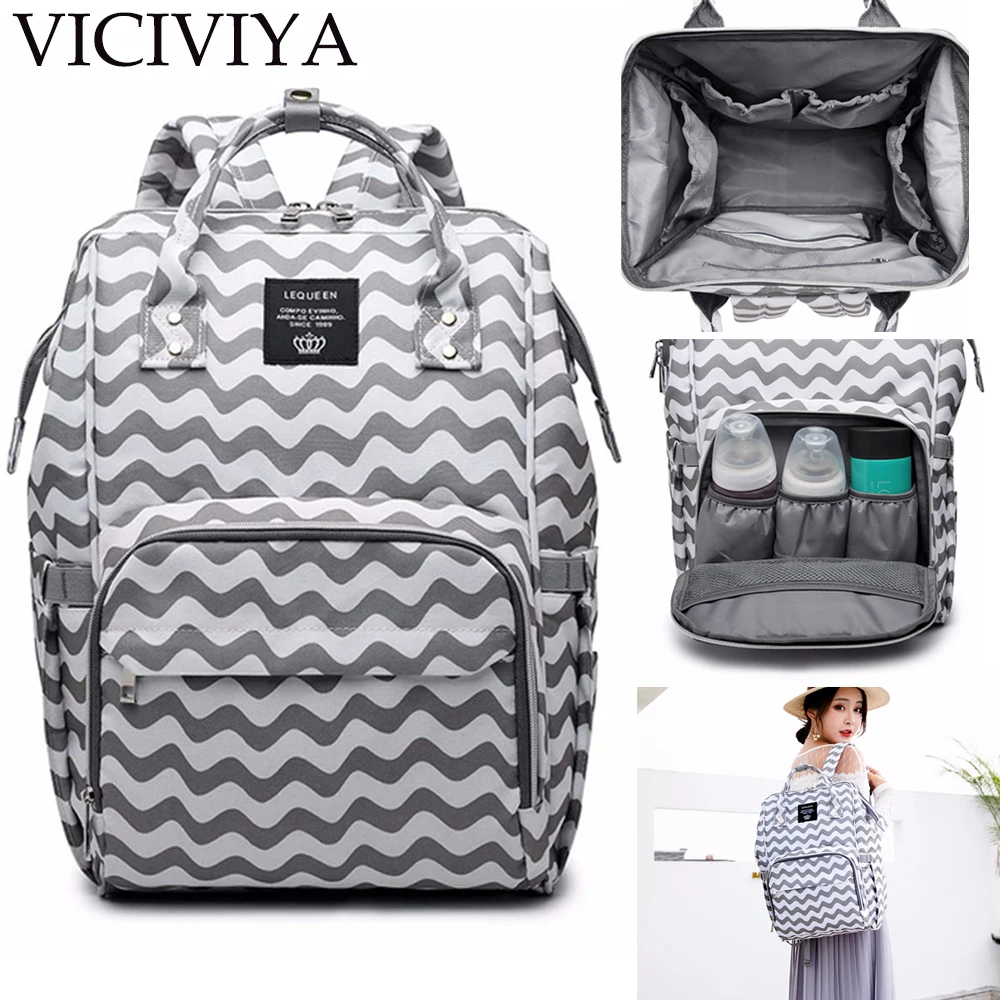 

VICIVIYA Designer Fashion Mummy Maternity Nappy Bag Large Capacity Baby Diaper Bag Travel Backpack Nursing Bag for Baby Care