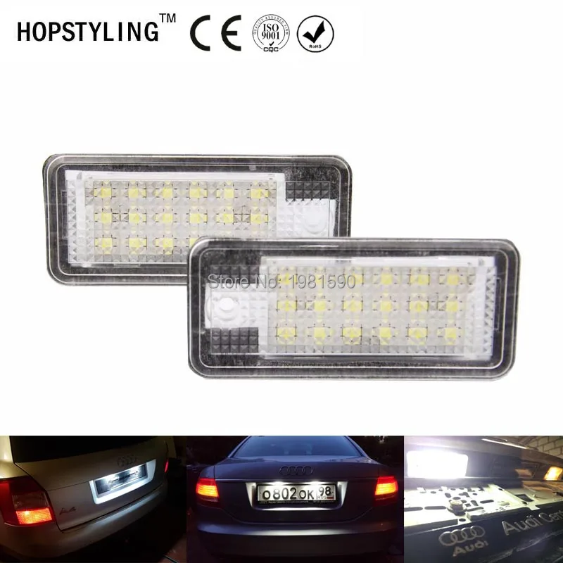 

Hopstyling 2 PCS No Error Xenon White car LED number license plate light For Audi A3 S3 A4 S4 B6 A8 S8 A3 Cabriolet A6 C6 Q7
