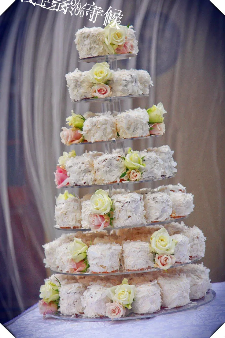 

Round /cooking tools/ Acrylic 7 tier Cupcake Stand Acrylic Wedding Party Cupcake Stand tiered cake stand