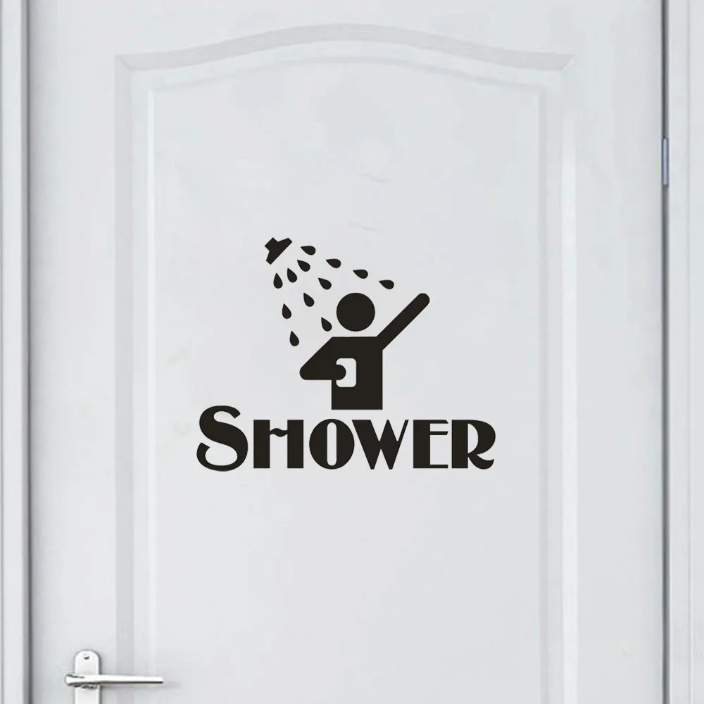 

2019 New Shower Removable Art Vinyl Mural Home Room Decor Wall Stickers for Bedroom Living Room Stickers Wallpaper Decor