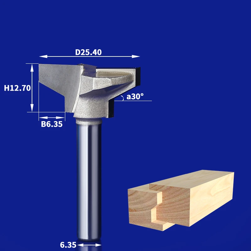 1 шт- 12,7 мм ЧПУ твердосплавный деревообрабатывающий фрезерный станок, фрезерный станок по дереву, ящик врезной концевой фрезы, инструмент по дереву - Длина режущей кромки: 6.35mm x 25.4mm