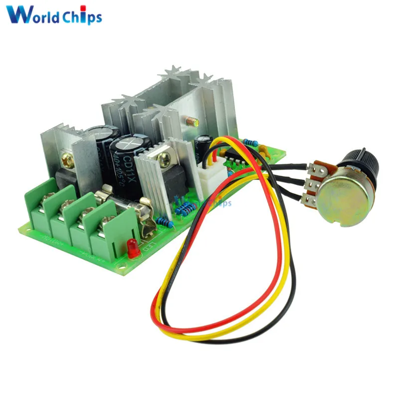 Controlador de Velocidad del Motor Regulador de Velocidad de DC PWM 20A 10-60V