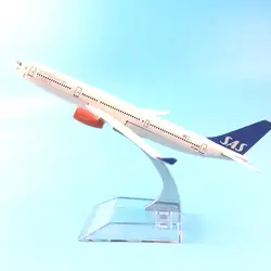 Воздушный пассажирский самолет скандинавский A330 модель самолета Модель самолета Моделирование 16 см Сплав елочные игрушки подарки детям