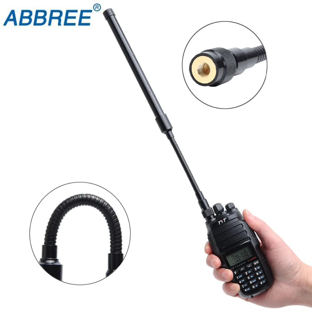 ABBREE AR-148 Гусенек Тактический Dual Band SMA-M мужской антенна для Yaesu Vertex VX-3R VX-7R ZT-2R TYT TH-UV8000D Walkie Talkie