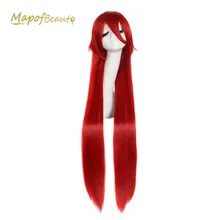 MapofBeauty, 100 см, длинные прямые парики для женщин, красного цвета, вечерние, для костюмированной вечеринки, для девушек, накладные, жаростойкие, синтетические волосы