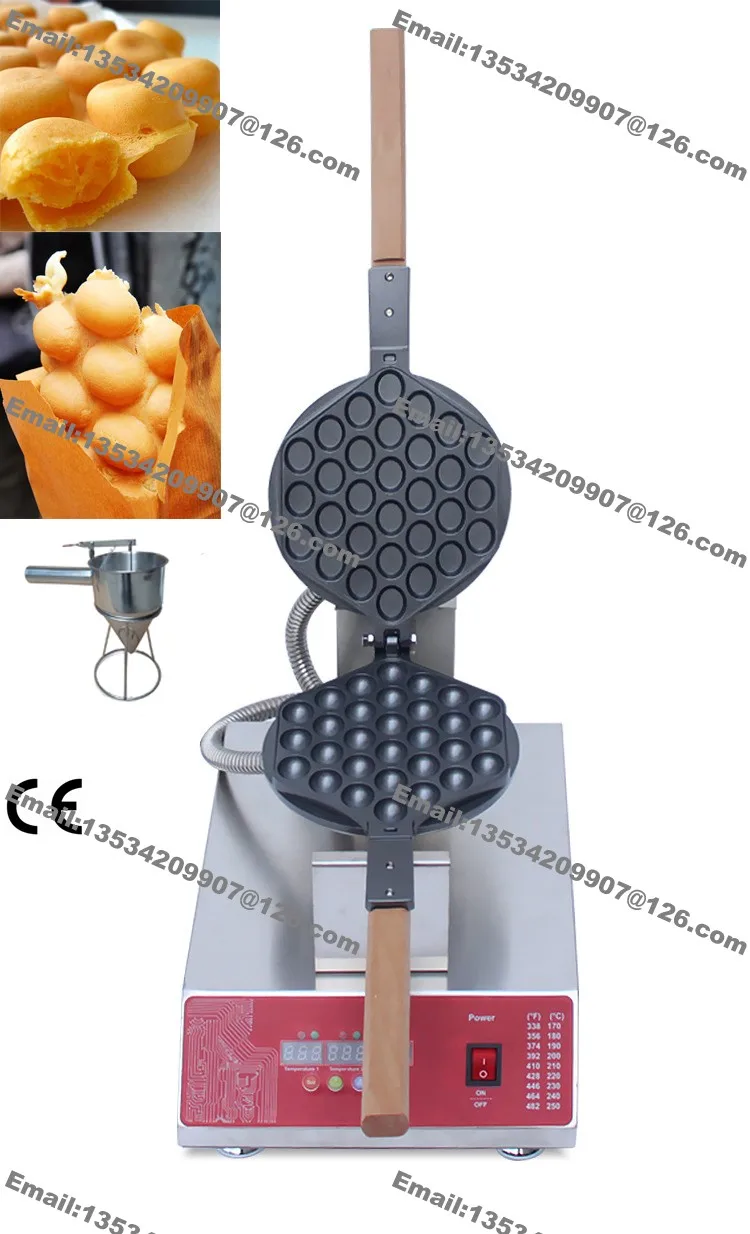 Commercial Nonstick 110v 220v Electric Digital Eggettes Puff Bubble Waffle Egg Waffle Iron Maker