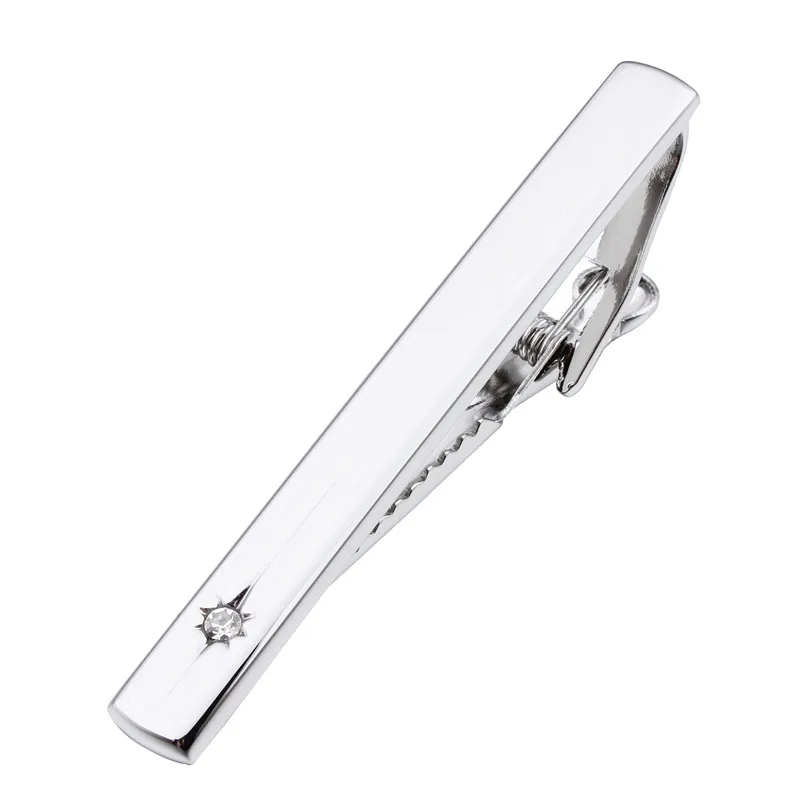 Formal Men's Tie Clip Pin Skinny with Crystal Clasp Tie Bar for men