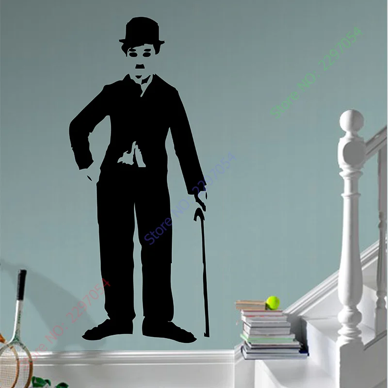 

Charlie Chaplin Wall Art Vinyl Movie Mural Decal Sticker Removable Bedroom Stickers 60x140cm