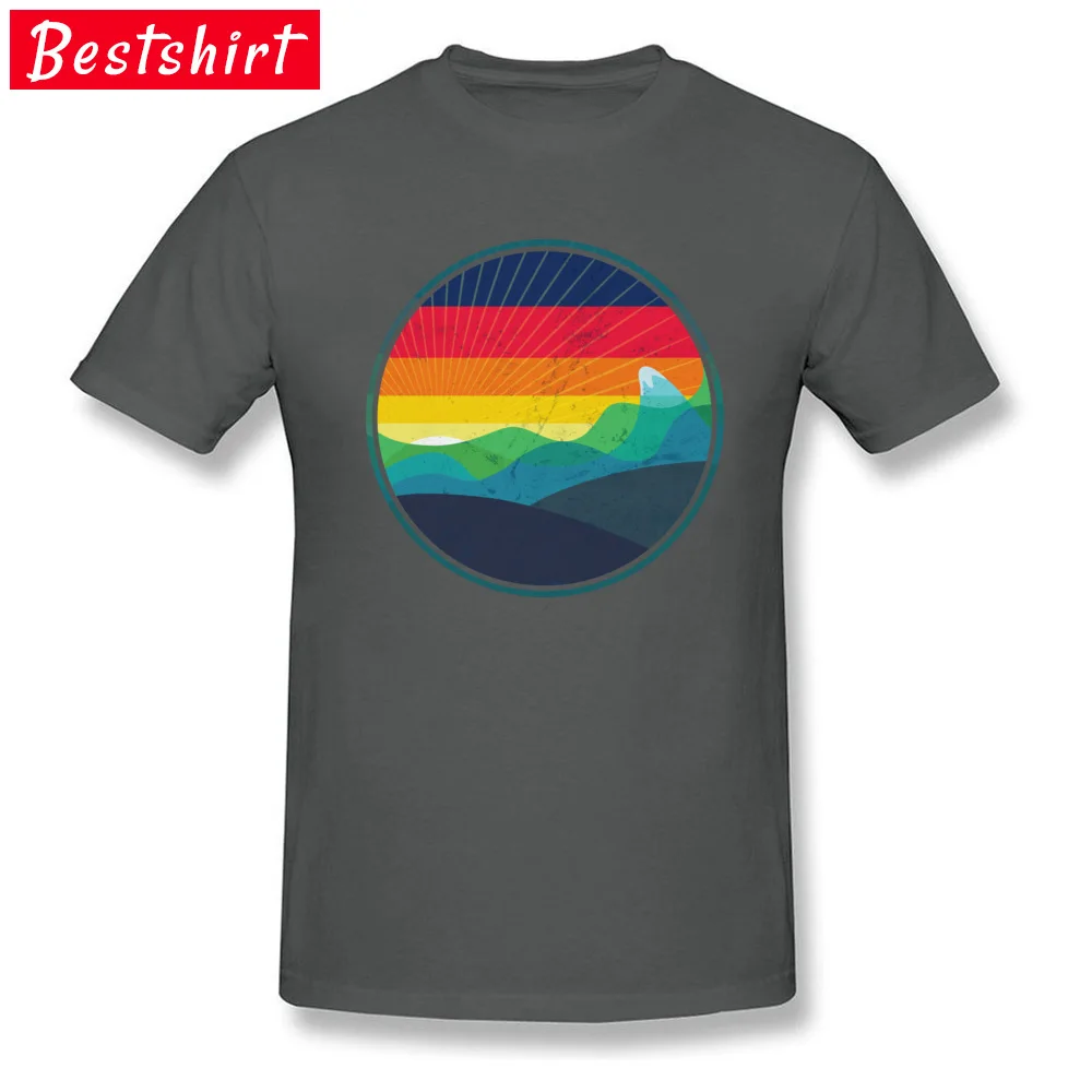 Sea Sunset Europe T-Shirt for Men Pure Cotton Summer/Autumn Tees Gift Tee Shirt Short Sleeve Classic Round Collar Sea Sunset carbon