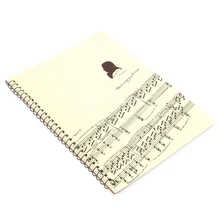 2 шт из 50 страниц Mozart музыкальный лист рукописная бумага Stave Notation notebook спиральная связка