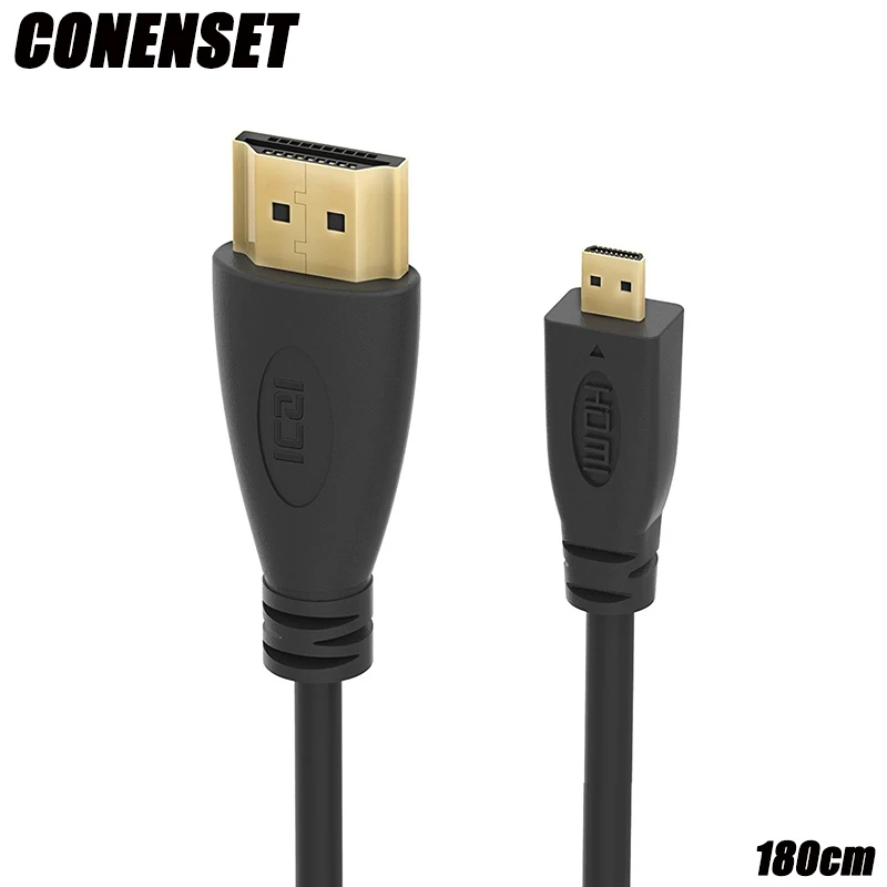 

1.8m HDMI 1080P AV HD TV Video Cable for Lenovo Yoga 2 Yoga 3 Pro Laptop HDMI Micro to HDMI TV 1.8m Long Wire Lead Cable