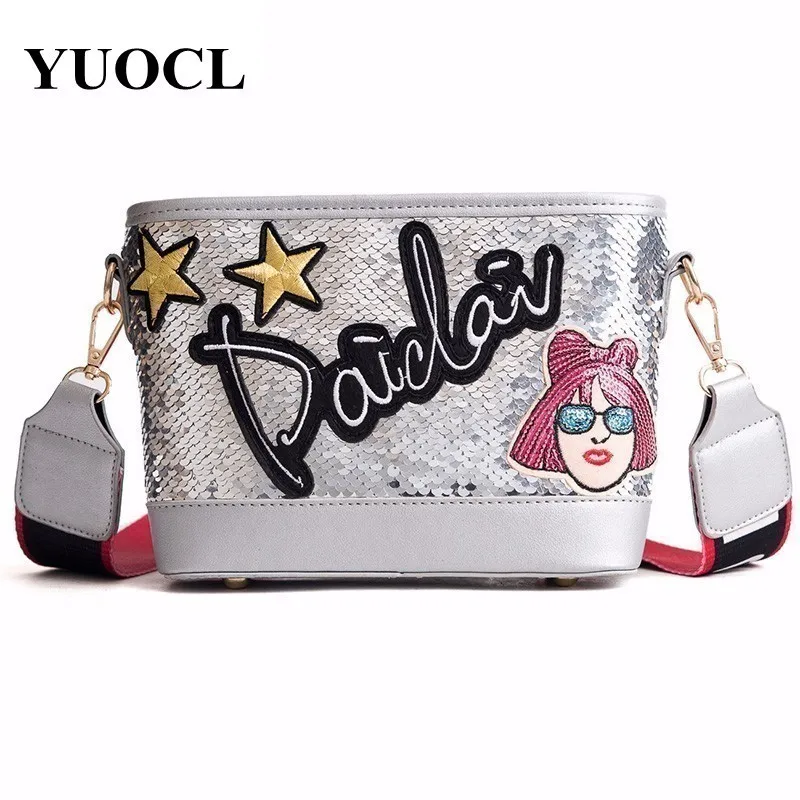 

2018 crossbody bags for women leather handbags luxury handbags women bags designer sequined star shell shoulder bag sac a main
