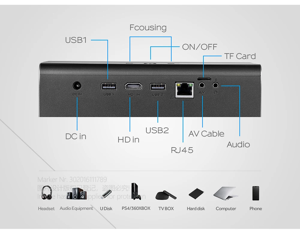 AUN светодиодный проектор V7, 1280x800 P, Встроенный Android wifi Bluetooth, HIFI динамик с поддержкой затвора 3D 4K видео, Новейшая Технология DLP
