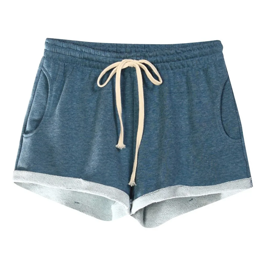 

JAYCOSIN Women Clothes Shorts Loose Pajama Cotton Female Shorts Fashion Casual Elastic Waist Pockets Gym Sport Summer Shorts