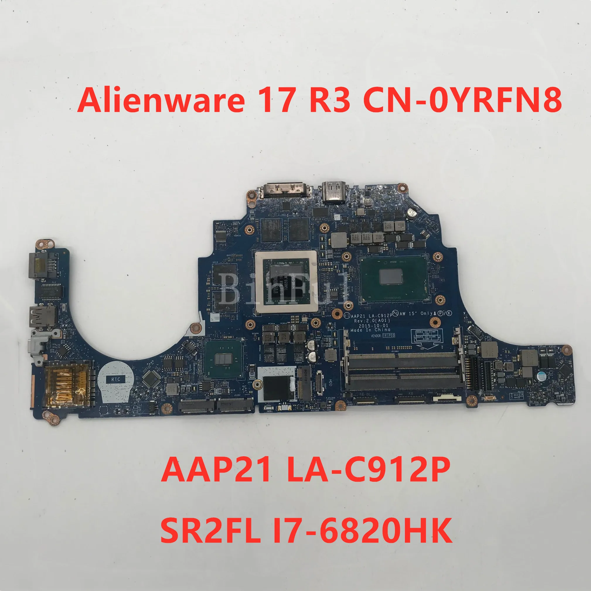 Материнская плата для ноутбука Alienware 17 R3 модель 100% YRFN8 AAP21|Материнские платы| |