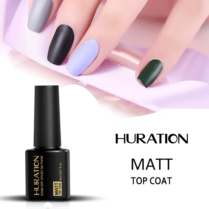 Huration Matt гель лак для ногтей Top Coat Лаки 24 Цвет Топы матовый Soak Off Gel Nail Art прозрачный |