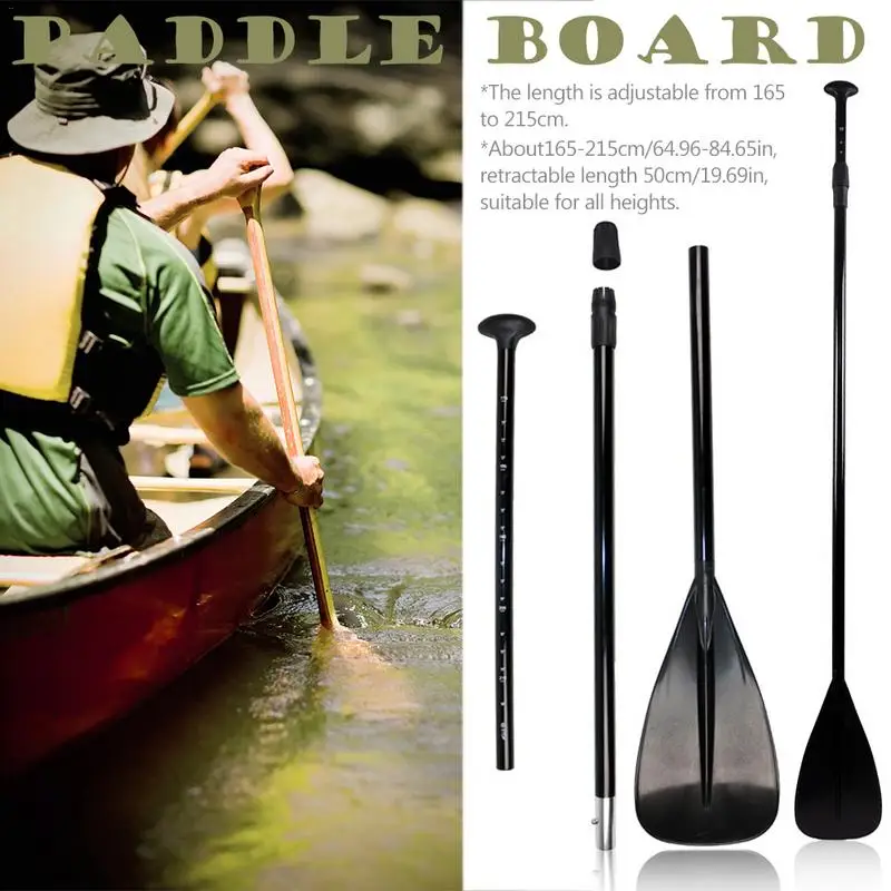 165 215cm Black Extendable Paddle Oar SUP Stand Up Paddle Board for