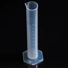 Доступный 100 мл пластиковый измерительный цилиндр Градуированные цилиндры для лабораторных принадлежностей химия лабораторные инструменты школьные лабораторные принадлежности