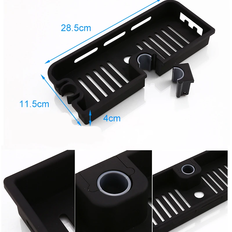 quyanre wanfan gappo black shower faucet kit with commodity shelf bidet swivel tub spout 3-way mixer tap bath shower faucet1