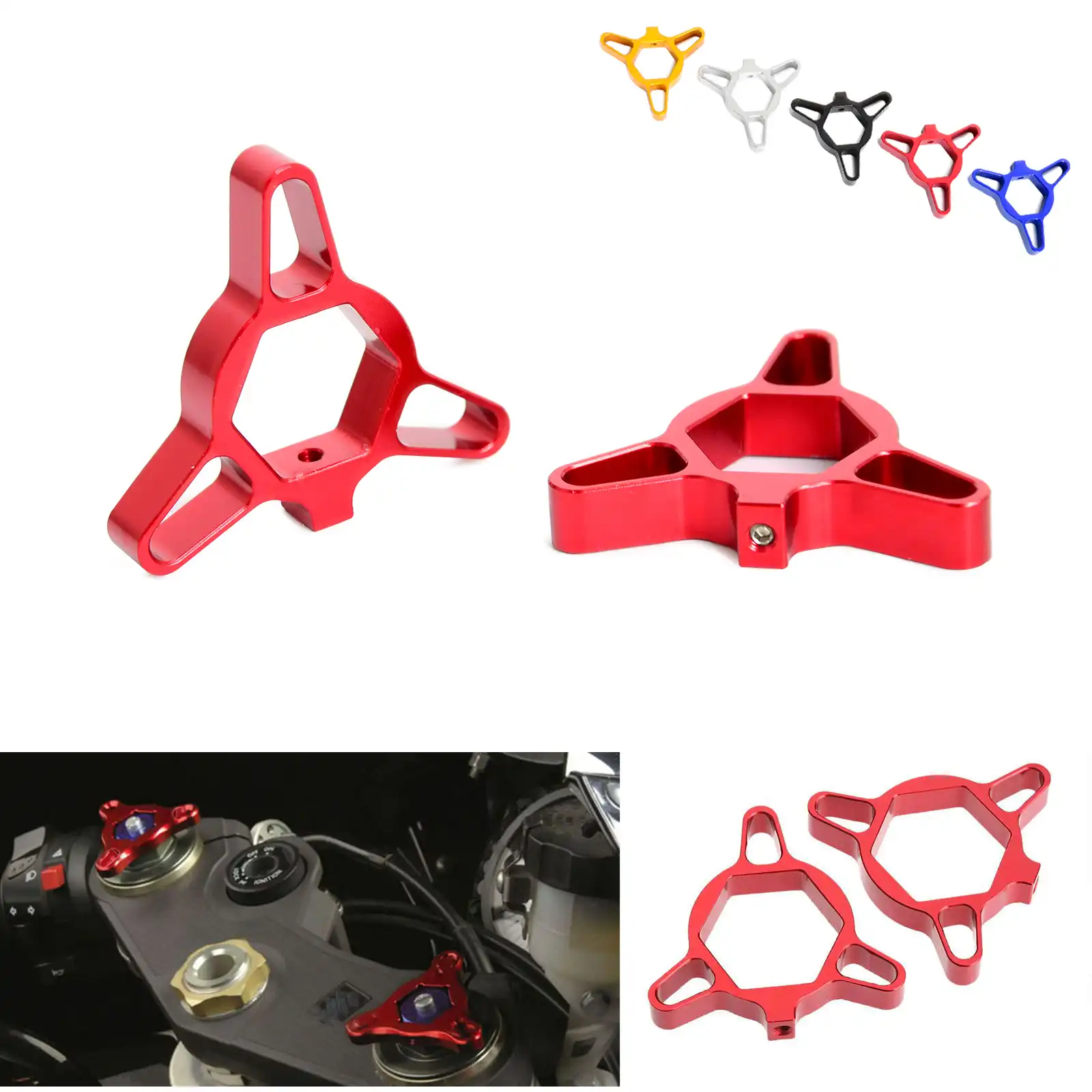 Z750 07-09 ZX10R 04-08 ZX10R 2010 CNC Alloy Suspension Fork Preload Adjusters 14MM Suitable For Kawasaki ZX6R 03-04 ZX6RR 03-04 ZX636R 03-04