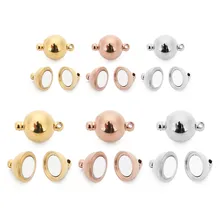 

2pcs/lot 6/8/10/12/14/16mm Stainless Steel Round Ball Magnetic Clasps Dia Bracelet Claps Buckle Magnet Hook DIY Jewelry Findings