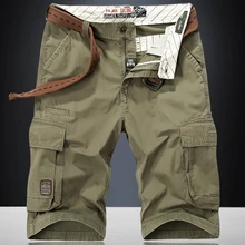 Новые летние большой Размеры Мужская одежда в Военном Стиле рабочие штаны 1/2 Для мужчин свободного покроя для большие размеры ковбойских штанов, A136